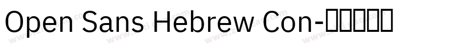 Open Sans Hebrew Con字体转换